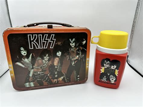 Kiss 1977 Lunchbox Vintage Thermos Edition Aucoin Ace Frehleygene Simmons Ebay