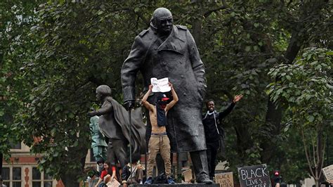 London Statue Of Winston Churchill Vandalized On D Day Amid Protests