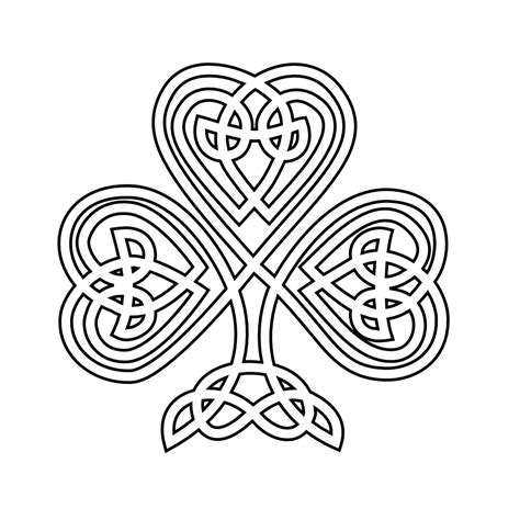Shamrock Celtic knot | Celtic coloring, Celtic shamrock ...