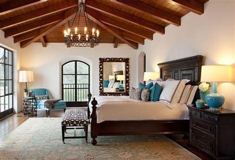 Montecito Transitional Estate Spanish Style Bedroom Mediterranean
