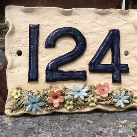 Custom Made Ceramic House Number Plaque Personalised Address Etsy