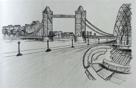 London Bridge Simple Sketch