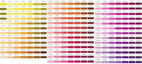 Pms Matching Chart 🌈pantone Matching System Color Chart Free Download