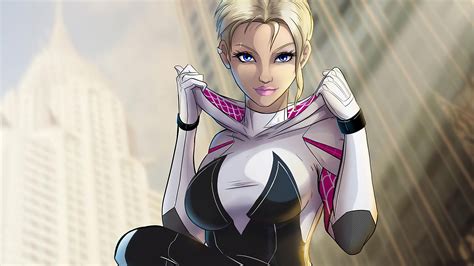 Download Blonde Comic Gwen Stacy Hd Wallpaper By Jeehyung Lee