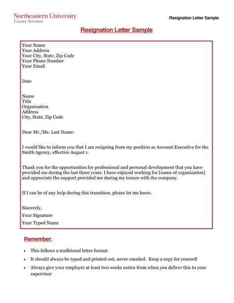 12 Standard Resignation Letter Examples Pdf Word Examples