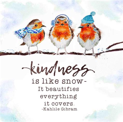 Winter Robins Watercolor Bird Friends Bundled Up For Cold Weather Inspirational Quote
