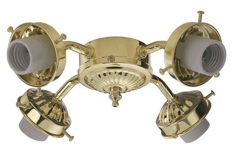 Quorum Four Light Polished Brass Fan Light Kit Polished Brass 2444 802