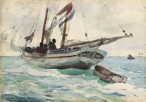 Schooner Nassau Drawing By Winslow Homer Fine Art America