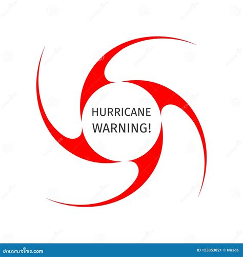Graphic Symbol Of Hurricane Warning Stock Vector Illustration Of Curl
