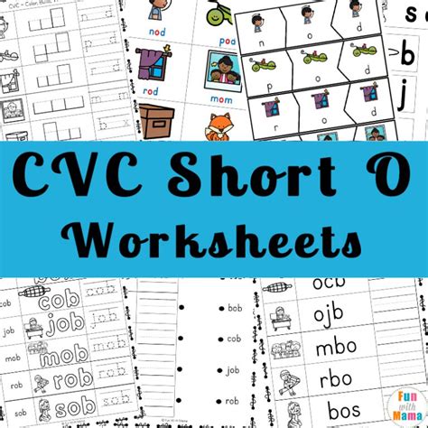 Cvc Short O Worksheets Fun With Mama Shop