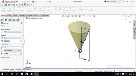 How To Make Create Cone In Solidworks Youtube
