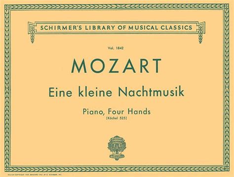 Eine Kleine Nachtmusik K 525 Schirmer Library Of Classics Volume