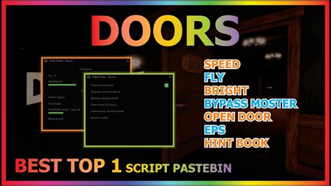 DOORS Script Pastebin 2022 OPEN DOOR REMOVE WALL FLY ESP BRIGHT