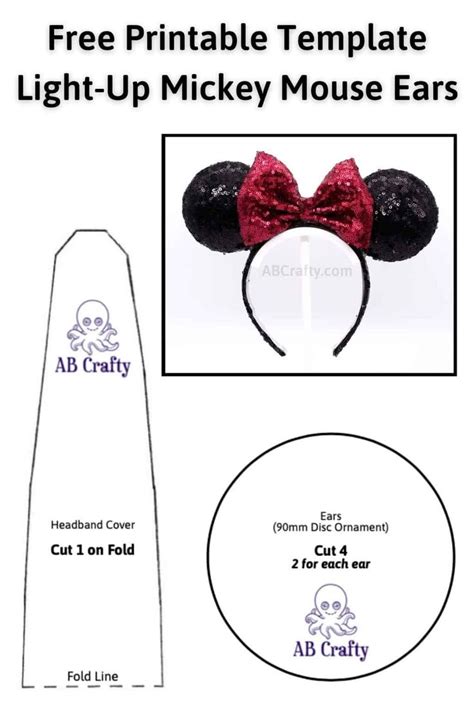 356 Diy Mickey Mouse Ears Template