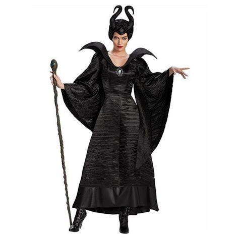 Movie Maleficent Costume Evil Witch Cosplay Outfit Halloween Fantasia