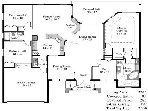 4 bedroom floor plans traditional style house plan beds 2 baths 1875 sq ft. 4 Bedroom House Plans Open Floor Plan 4-Bedroom Open House ...