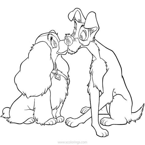 Love Of Lady And The Tramp Coloring Pages