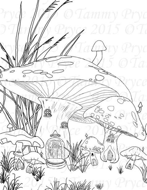 indie aesthetic coloring pages mushroom goimages ora