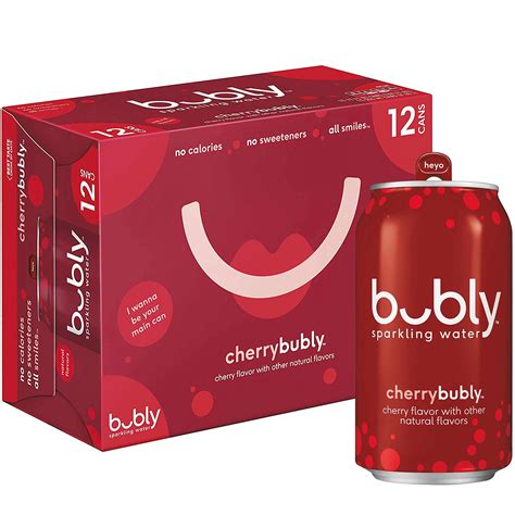 Buy Bubly Sparkling Water Cherry 12 Ounce Cans Pack Of 12 Online At