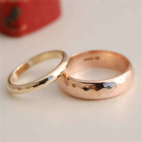 Personalised Solid Gold Wedding Band Set By Alison Moore Designs