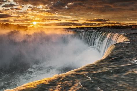 Sunrise At Niagara Falls Niagara Falls Sunrise Nature Travel