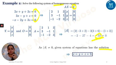 Any other method i should try? #Linear Algebra: The solution of Homogeneous Linear ...