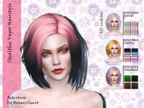 The Sims Resource Stealthic Vapor Hair Retextured By Jenn Honeydew Hum