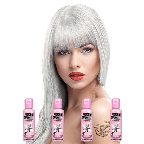 The main reasons for this are cosmetic: Crazy Color Neutral Semi-Permanent White Plain Colour Hair ...