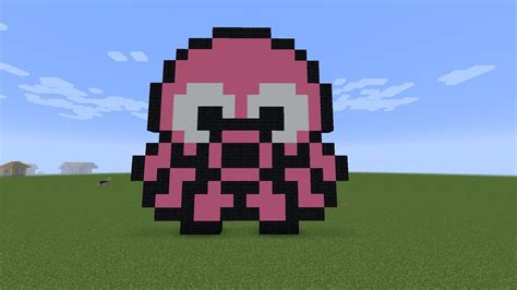 Pink Octopus Minecraft Pixel Art Tutorial Youtube