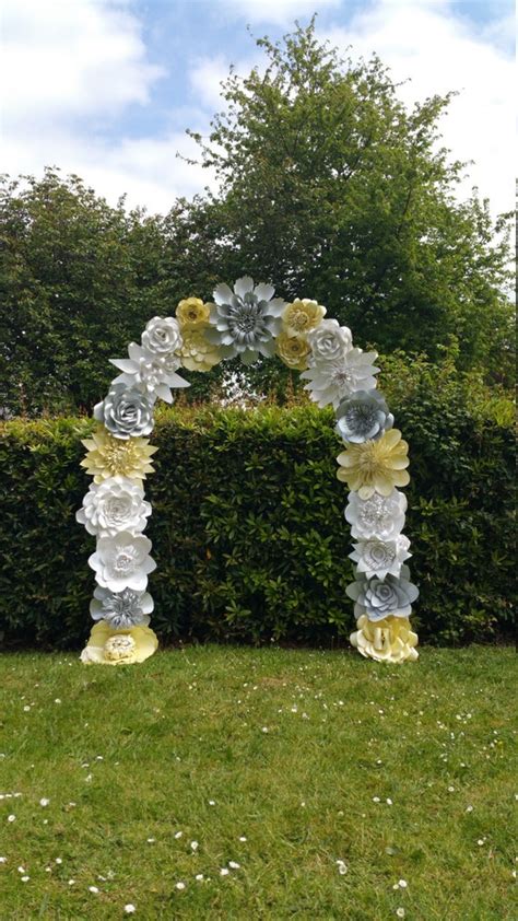 Paper Flower Arch Wedding Arch Flower Arch Wedding Etsy