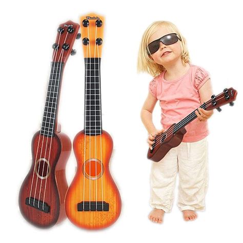4 Strings Musical Plastic Toy Small Guitar Ukulele Simulation For