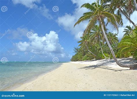 Landscape Titikaveka Beach Rarotonga Cook Islands Royalty Free Stock