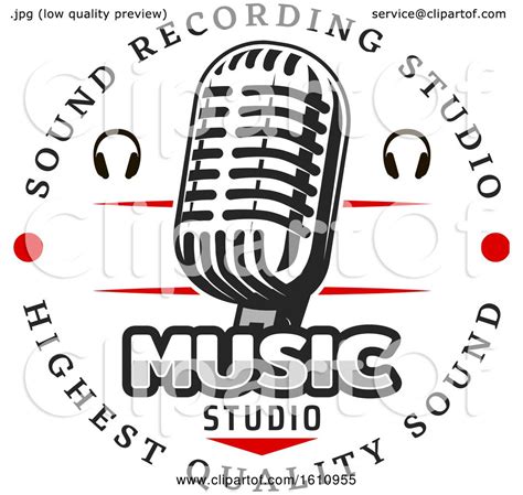 Clipart Of A Music Studio Design Royalty Free Vector Illustration By