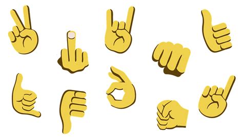 Emojis Manos Simbolos Imagen Gratis En Pixabay Thumbs Up Hands Sign