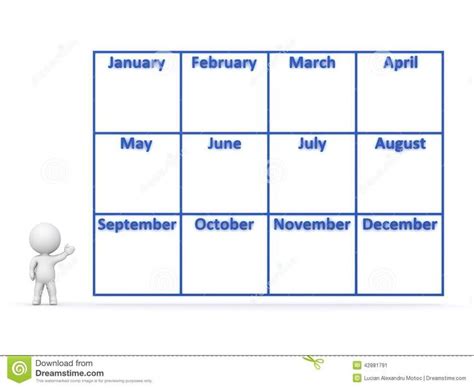 Months Of Year Calendar Blank Calendar Template Calendar Printables