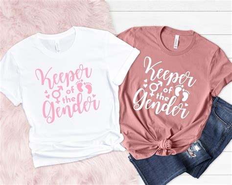 Keeper Of The Gender Shirt Gender Reveal Party Shirts Team Etsy
