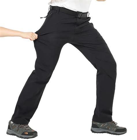 Quick Dry Mier Mens Stretch Hiking Pants Elastic Waist Lightweight