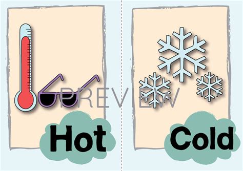 Hot And Cold Flashcard Gru Languages