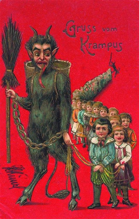 Krampus Greeting Cards Set One 20 Assorted Cards In Deluxe Tin