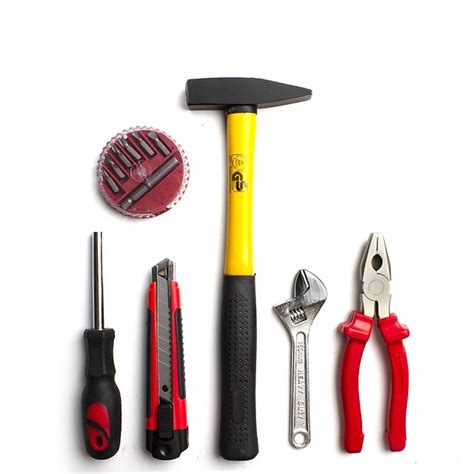 Easy Tool Set Includes Wrench Pliers Art Knife Screwdriver And Hammer