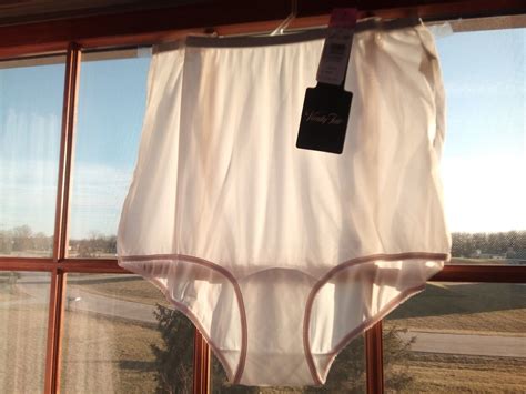 Vanity Fair Vintage Nylon Panties Sz 7 White With Sto Gem