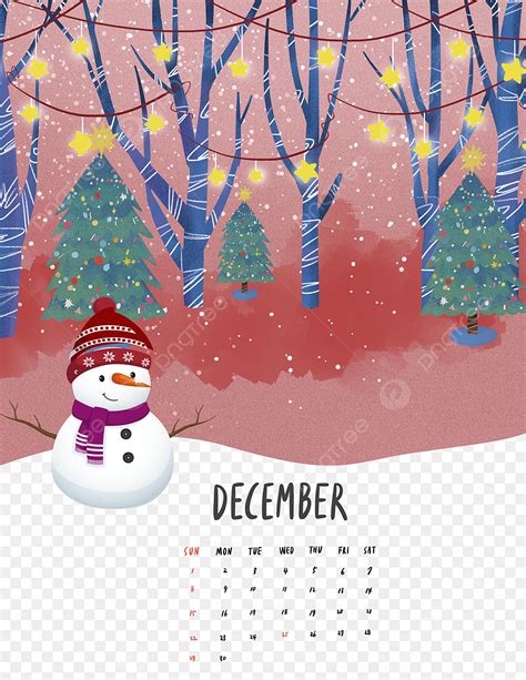 December Calendar White Transparent 2019 Calendar December