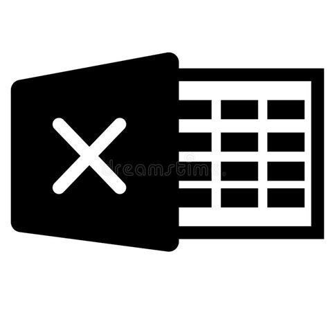 Logo Xls File Icon On White Background Excel File Sign Flat Style