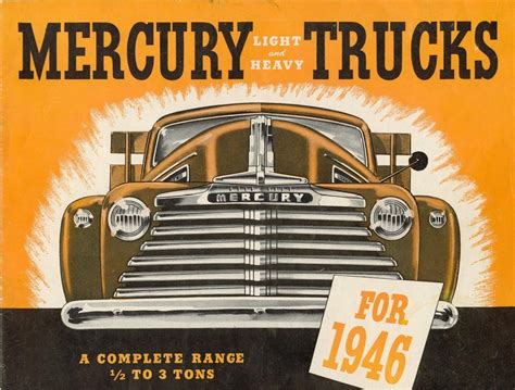 1946 Mercury Truck Brochure Canadian The Flat Spot