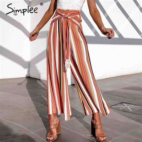 Split Striped Pants With Tassels 5 Colours And Prints Love That Boho
