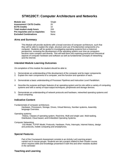 Computer architecture summary 1 cheat sheet. Syllabus - Summary Computer Architecture and Networks ...