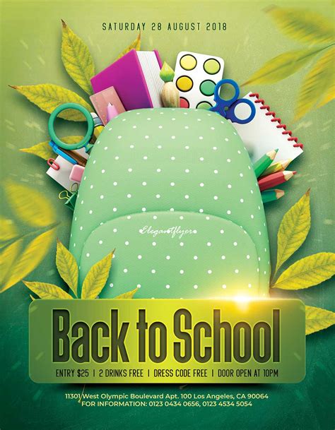 Download This Free Back To School Flyer Mockup In Psd Designhooks