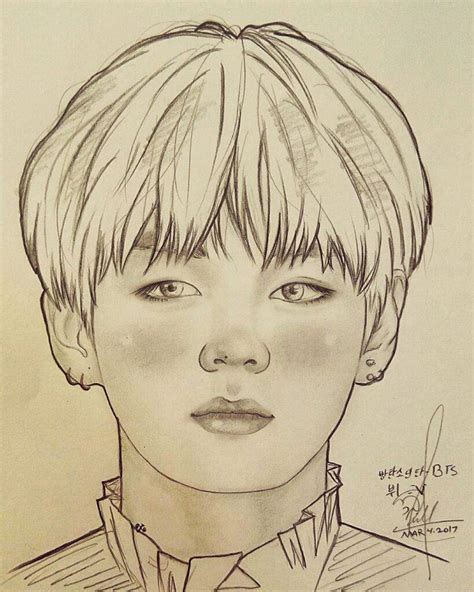 Learn How To Draw BTS V With Easy Step By Step Tutorial