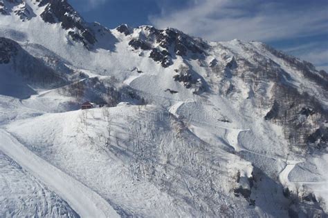 Snow Mountain Ski Winter Landscape Sochi Russia Stock Photo Image