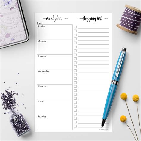 Buy Done Magnetic Meal Planning Pad X Meal Plan Grocery List